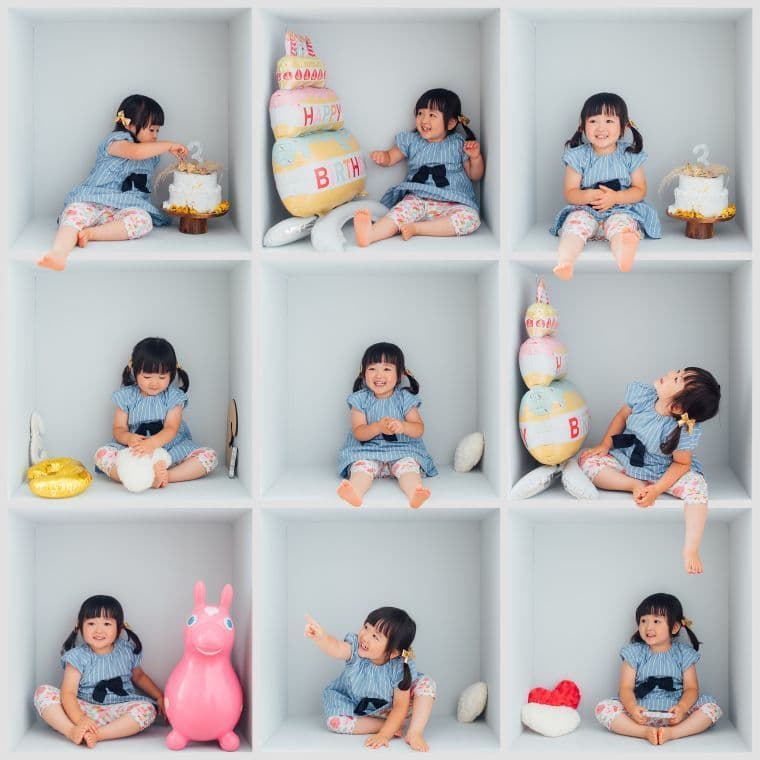バースデー・誕生日の撮影：愛知県半田市ルリエフォトスタジオ