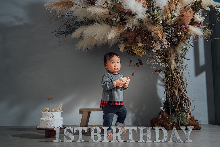 バースデー・誕生日の撮影：愛知県半田市ルリエフォトスタジオ