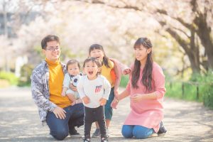 桜,家族写真