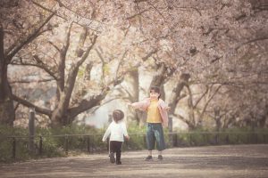 桜,家族写真