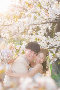 桜 フォトウェディング 結婚写真