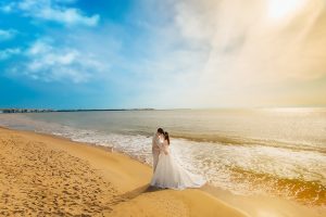 海 フォトウェディング 結婚写真