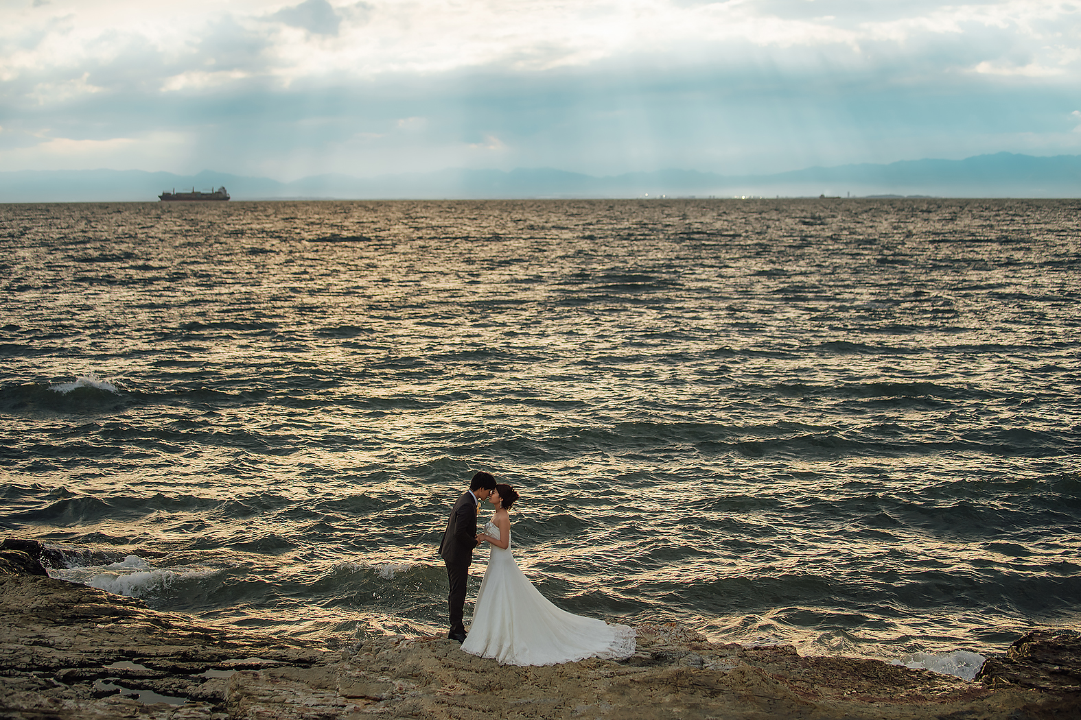 婚礼写真 海フォト 野間灯台