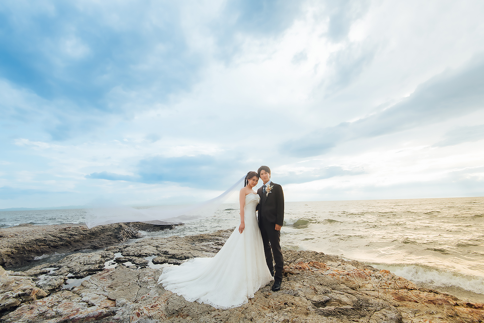 婚礼写真 海フォト 野間灯台